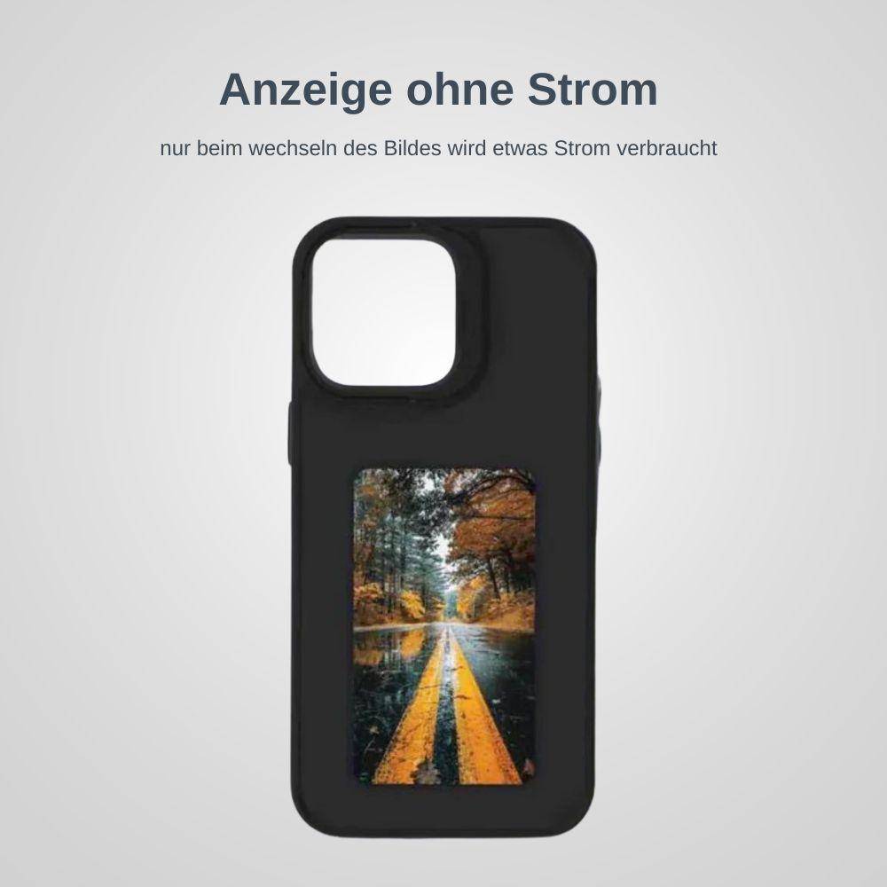 Innovative iPhone Schutzhülle mit NFC-basiertem Display für Bildanzeige